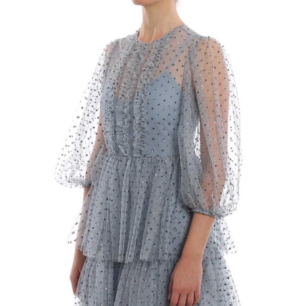 RED Valentino Glitter Polka Dot Tulle Dress - Picture 5 of 10